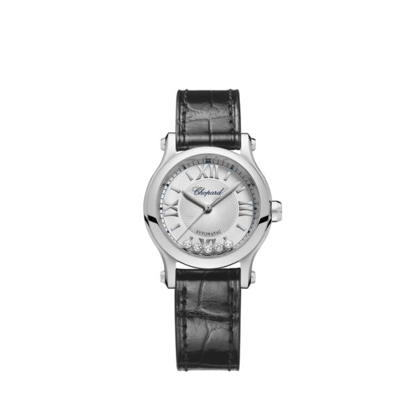 Chopard Happy Sport Stainlees steel & Diamonds Ladies Watch - Premium Luxury Product