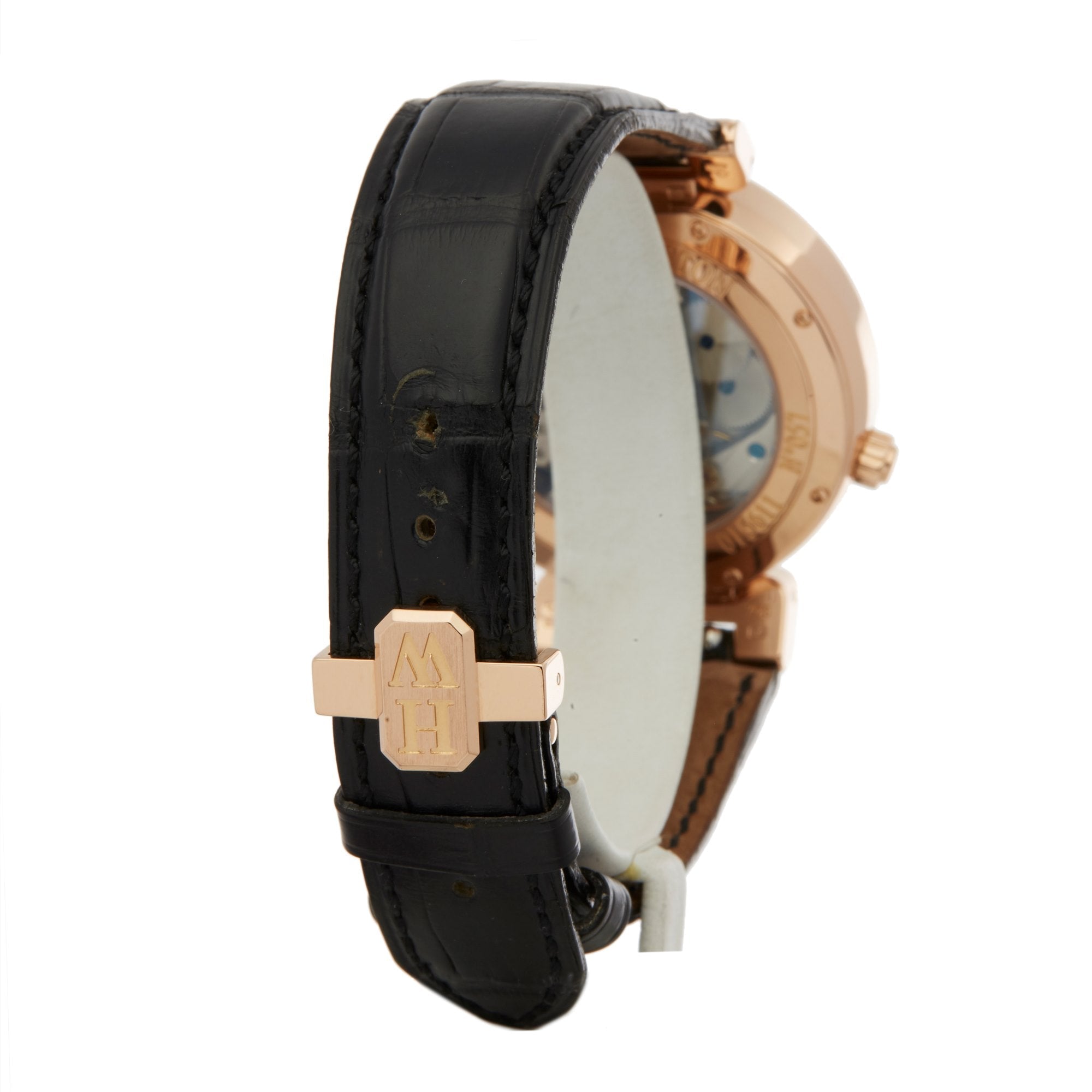 Harry Winston Premier Excenter Time Zone 18K Rose Gold Mens Watch