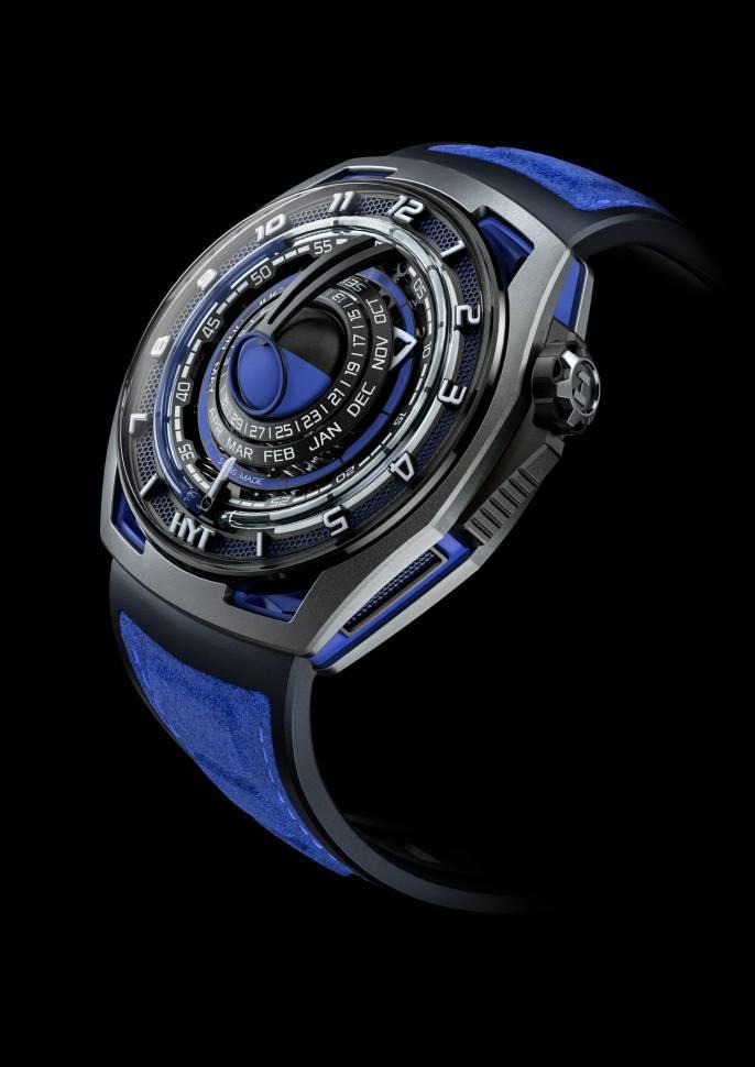 HYT Moon runner Supernova Blue Titanium Men's Watch