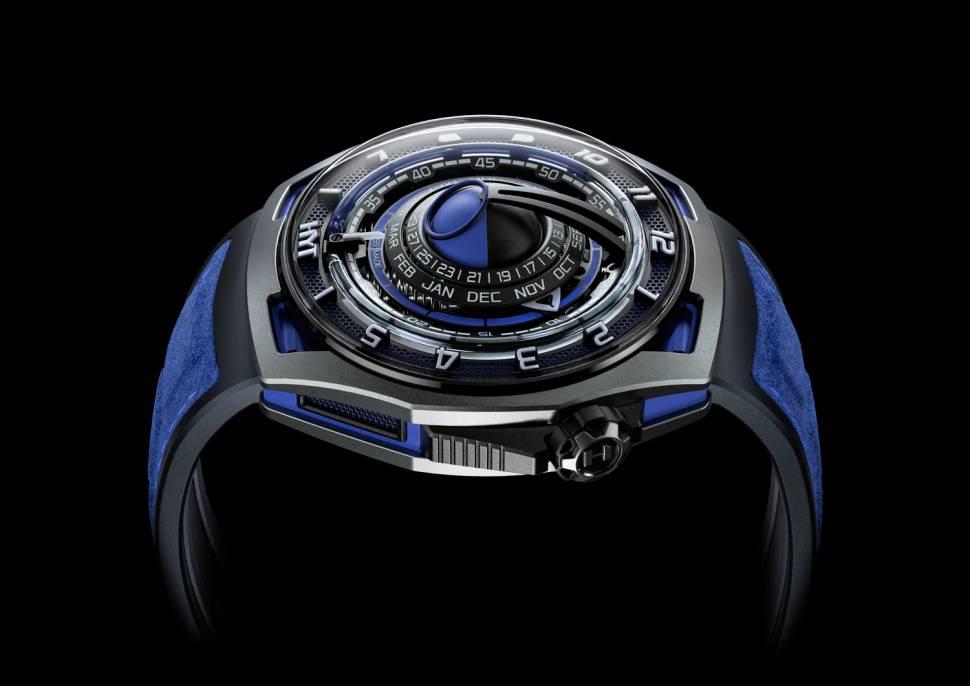 HYT Moon runner Supernova Blue Titanium Men's Watch