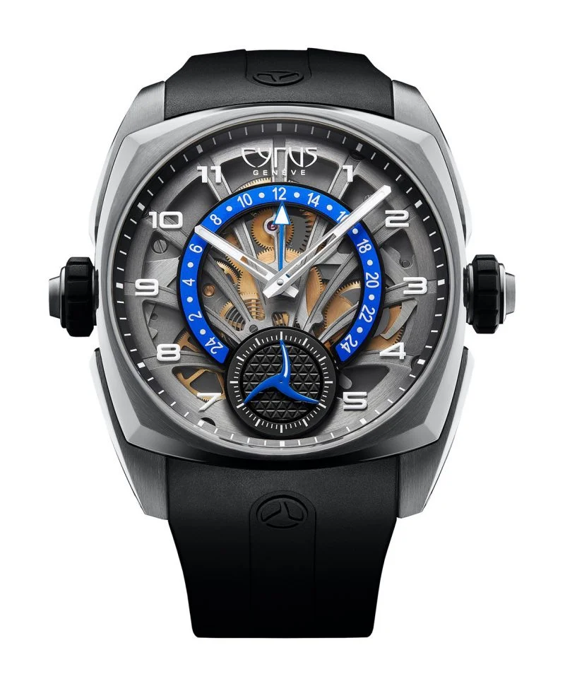 Cyrus Klepcys GMT Retrograde Titanium & Black DLC Titanium Men's Watch - Premium Luxury Product