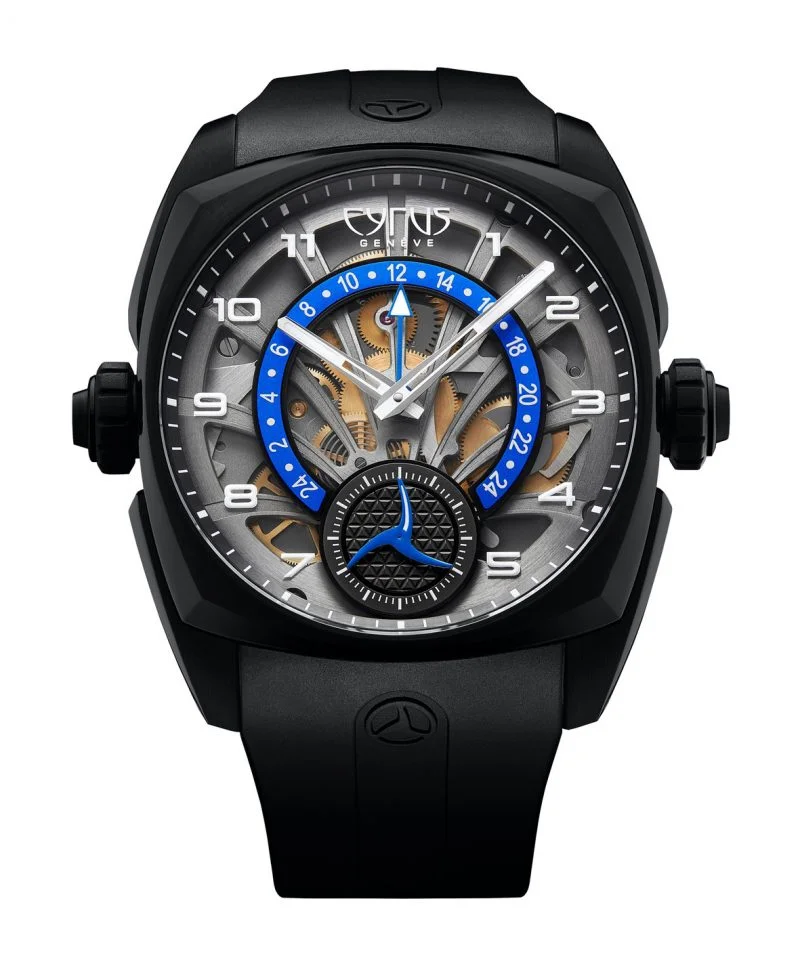 Cyrus Klepcys GMT Retrograde Black DLC Titanium Men's Watch - Premium Luxury Product