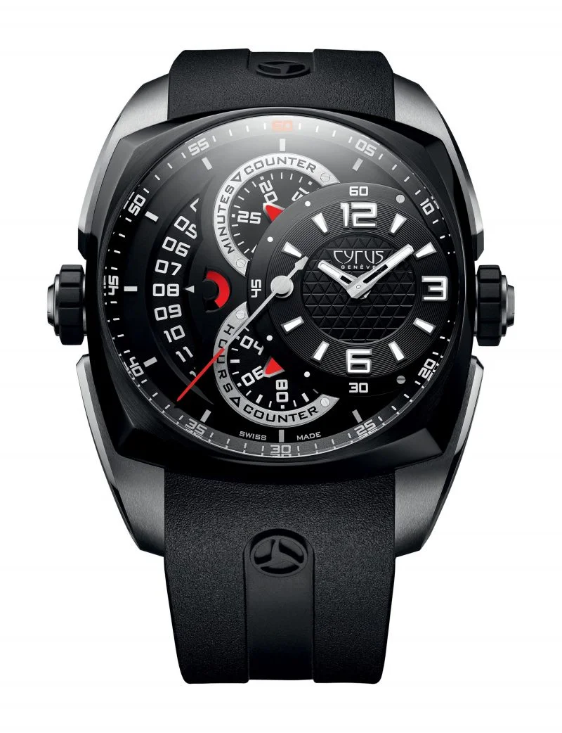 Cyrus Klepcys Chronograph Stainless Steel & Black DLC Steel Men's Watch - Premium Luxury Product