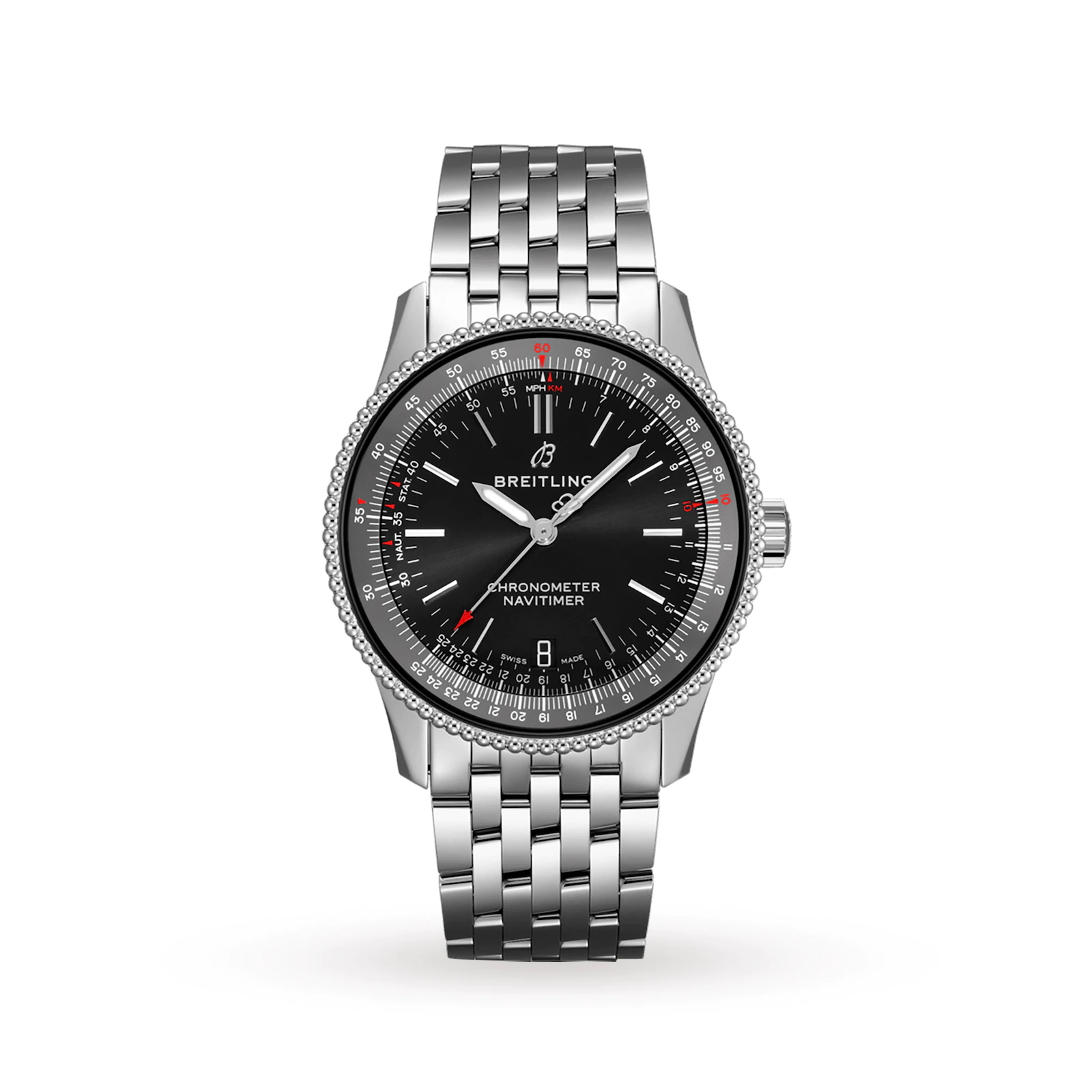 Breitling Navitimer 38 mm Stainless Steel Men's Watch - Premium Luxury Product