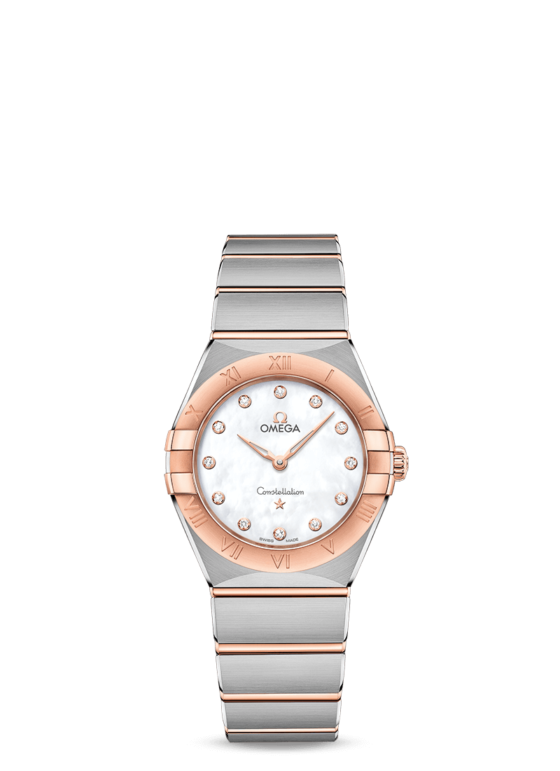 Omega Constellation Quartz Stainless steel & 18K Sedna™ Gold & Diamonds Lady’s Watch - Premium Luxury Product