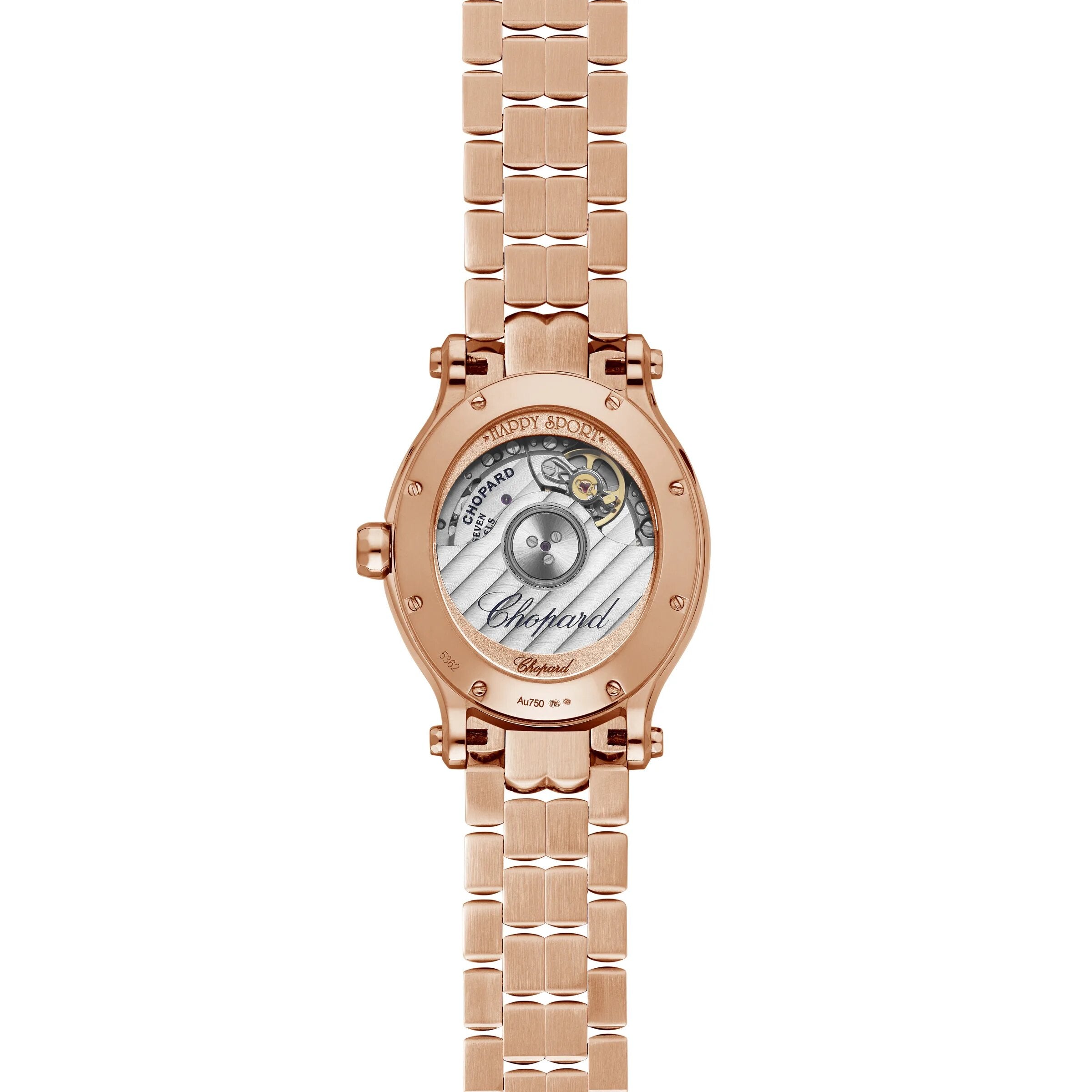 Chopard Happy Sport Oval Ethical Rose Gold  & Diamonds Ladies Watch