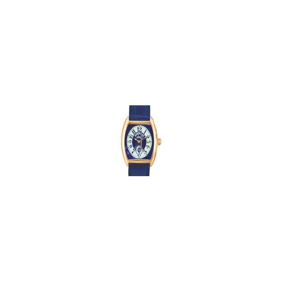 Franck Muller Cintree Curvex Chronometro Lady Blue Dial 18K Yellow Gold Ladies Watch - Premium Luxury Product