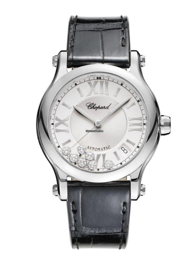 Chopard Happy Sport Stainless Steel & Diamonds Ladies Watch - Premium Luxury Product