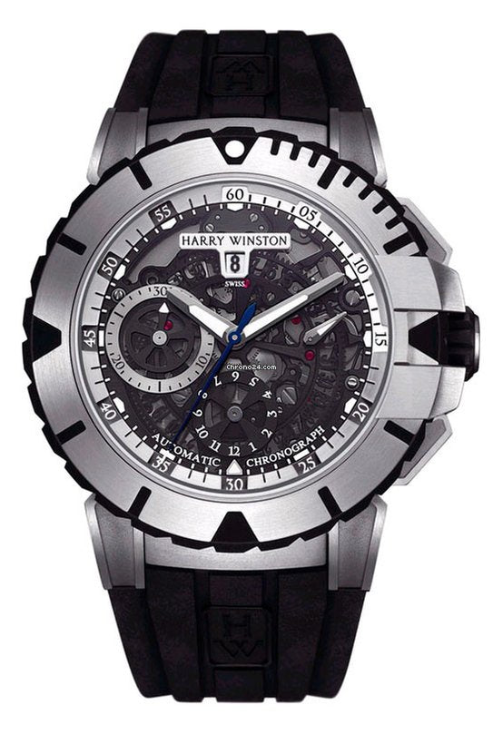 Harry Winston Ocean Sport Chronograph Zalium Rubber Men`s Watch