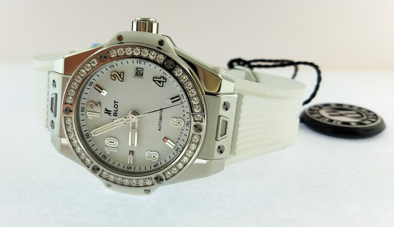 Hublot Big Bang 39mm One Click Steel White Diamonds Automatic Watch