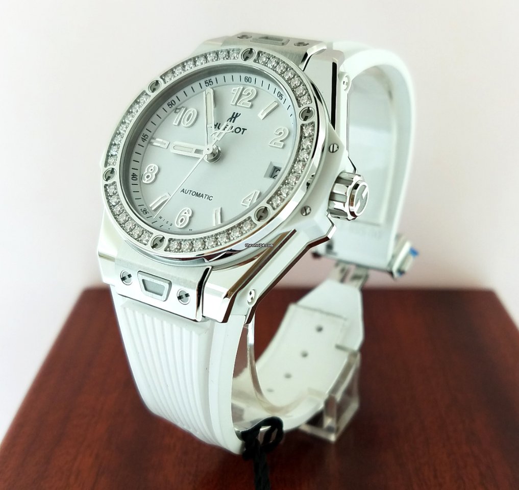 Hublot Big Bang 39mm One Click Steel White Diamonds Automatic Watch