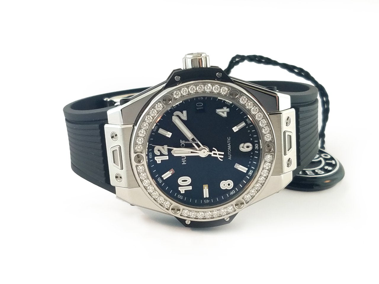 Hublot Big Bang 39mm One Click Steel Diamonds Automatic Watch