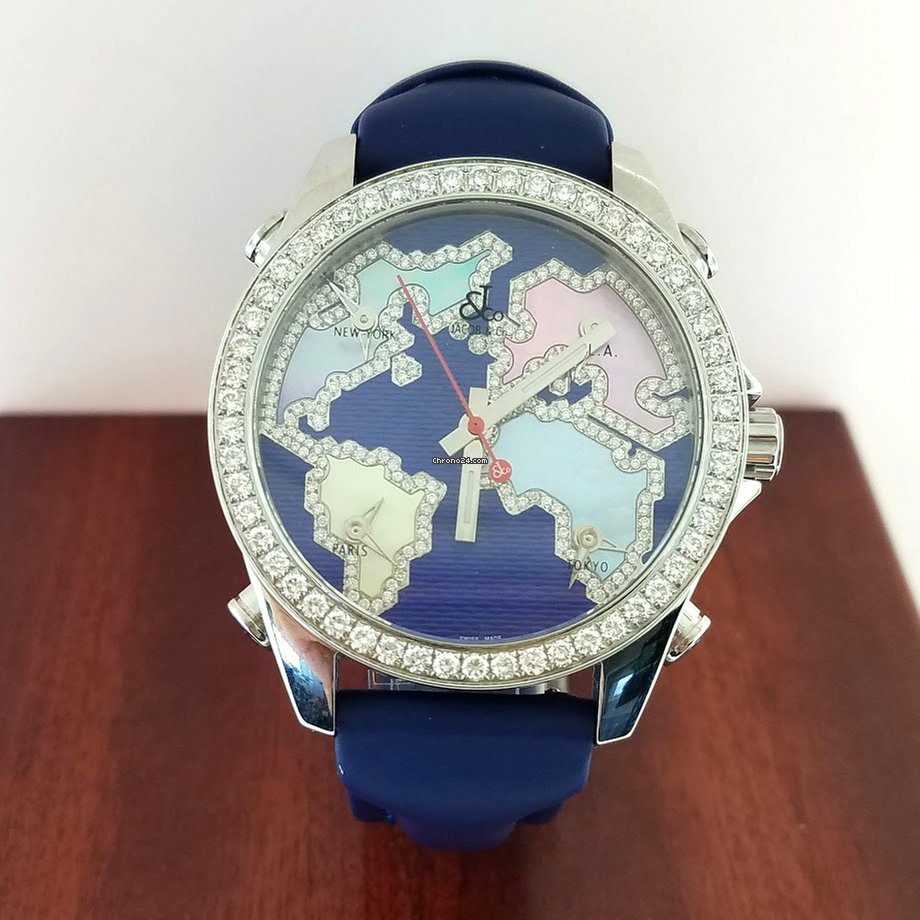 Jacob and Co Five Time Zone Stainless Steel Watch