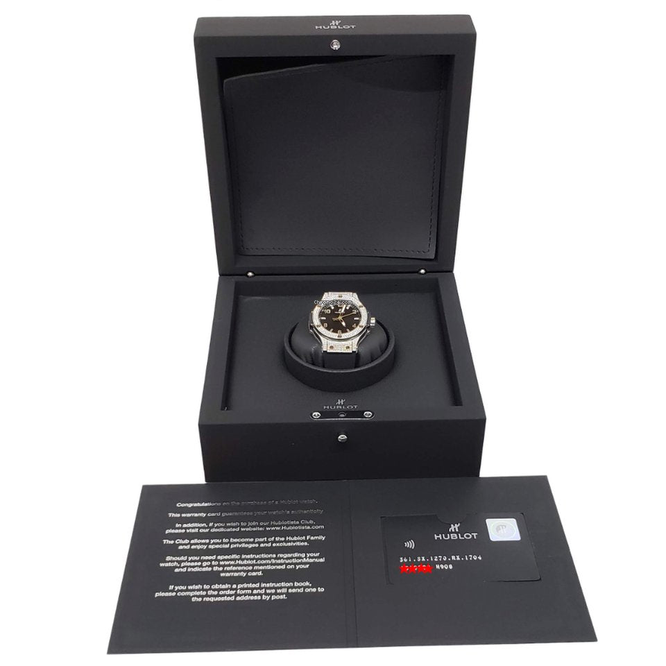 Hublot  Big Bang 38mm Stainless Steel Diamonds Ladies Watch