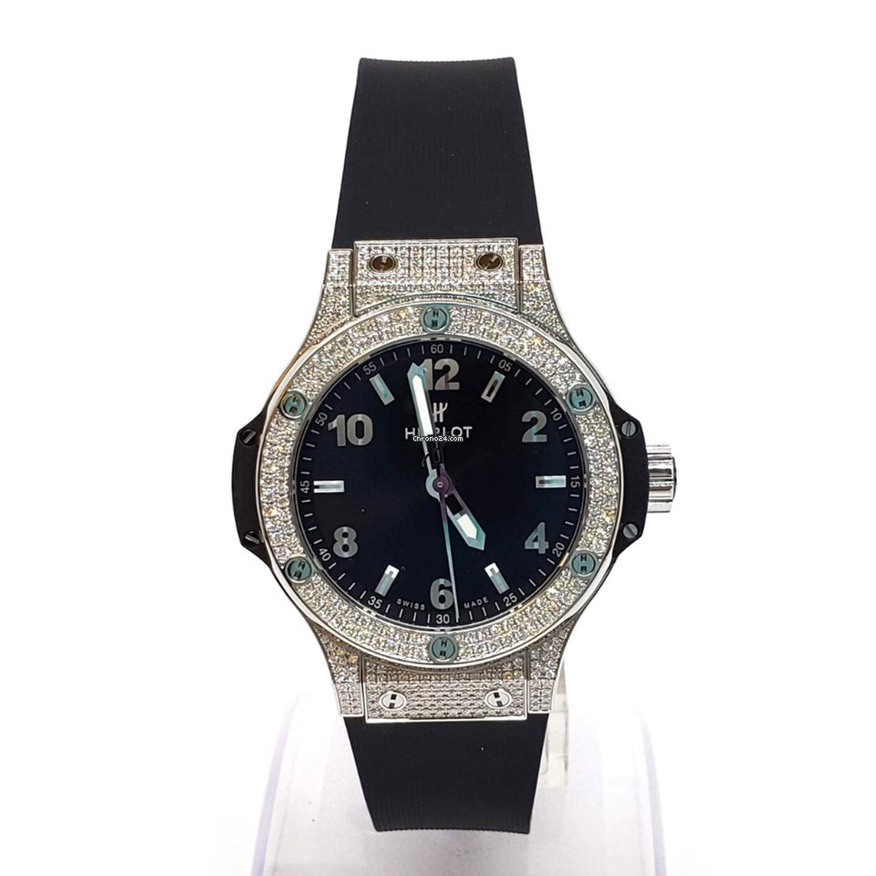 Hublot  Big Bang 38mm Stainless Steel Diamonds Ladies Watch