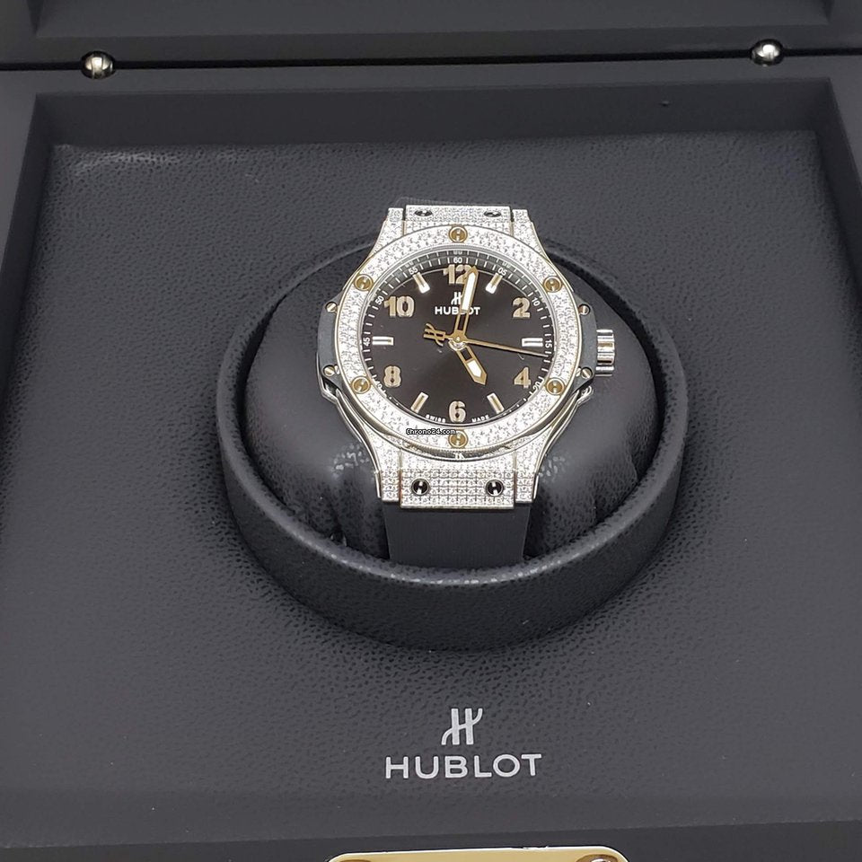 Hublot  Big Bang 38mm Stainless Steel Diamonds Ladies Watch