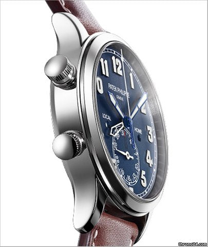 Patek Philippe Complications Calatrava Pilot Travel Time White Gold Men's Watch
