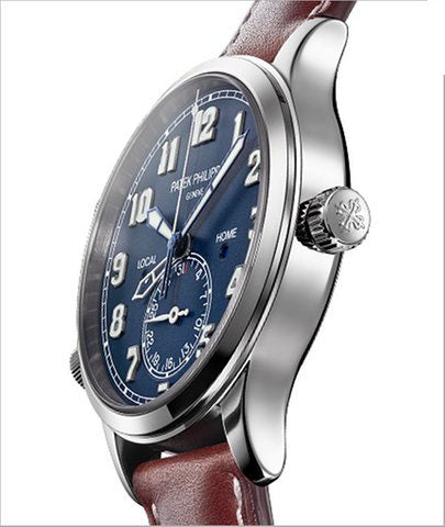 Patek Philippe Complications Calatrava Pilot Travel Time White Gold Men's Watch