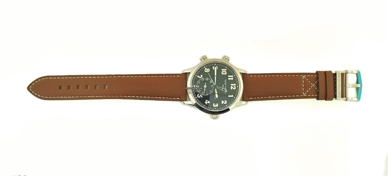 Patek Philippe Complications Calatrava Pilot Travel Time White Gold Men's Watch