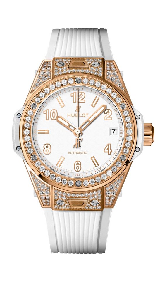 Hublot Big Bang 39mm One Click King Gold White Pave Watch - Premium Luxury Product