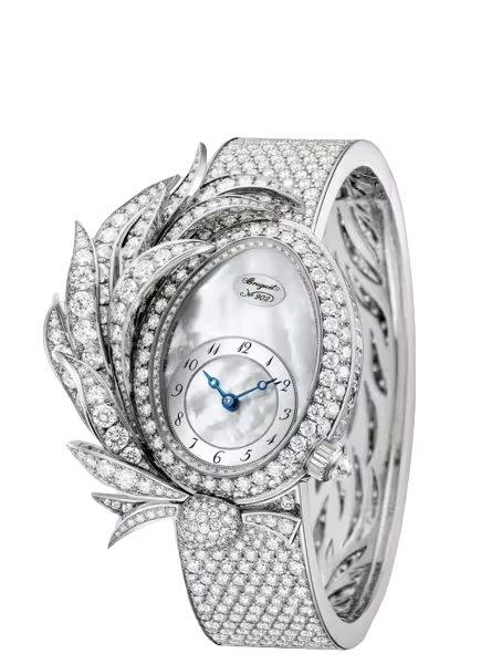Breguet Reine de Naples 18K White Gold & Diamonds Lady's Watch - Premium Luxury Product