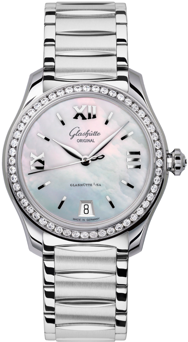 Glashutte Original Lady Collection Serenade Stainless steel & Diamonds Lady's Watch - Premium Luxury Product