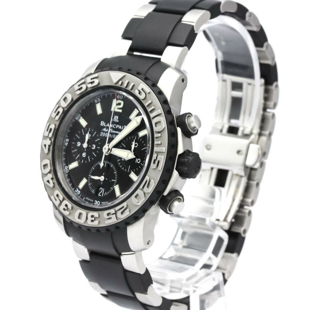 Blancpain Specialties Air Command Flyback Chronograph Stainless Steel & Rubber  Men`s Watch