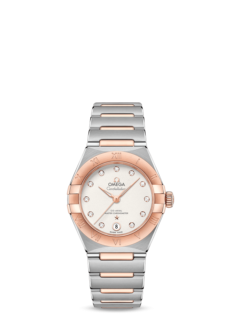 Omega Constellation Co-Axial Master Chronometer Stainless steel & Sedna™ Gold & Diamond Lady’s Watch - Premium Luxury Product