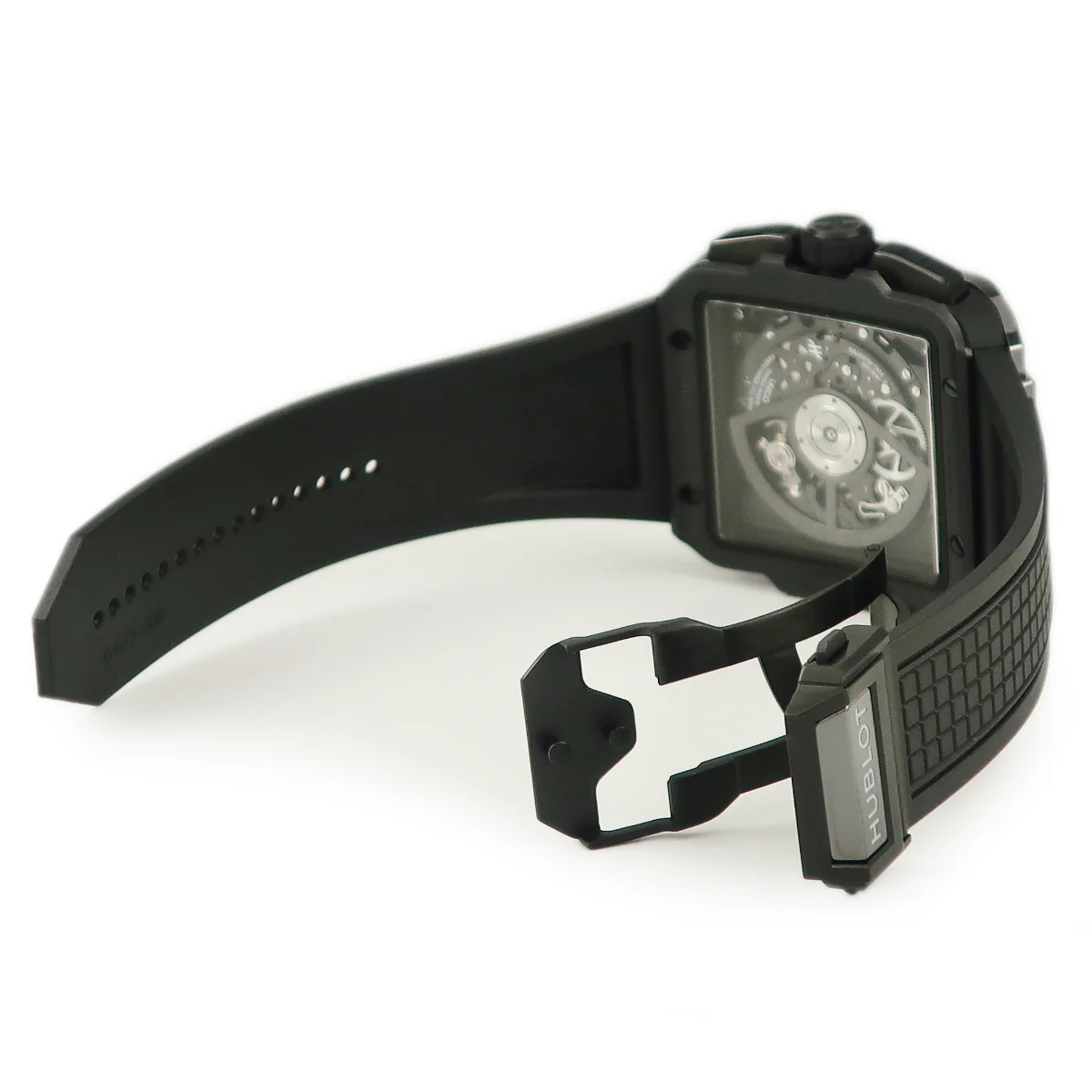 Hublot Square Bang Chronograph Ceramic & Black Diamonds Men's Watch - Premium Luxury Product