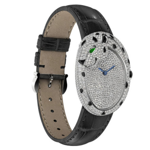 Cartier Panthere Jewelry  Rhodiumized 18K white gold & Diamonds Lady's Watch