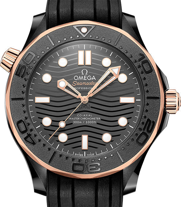 Omega Seamaster Diver Black Ceramic & 18K Sedna™ gold Men's Watch