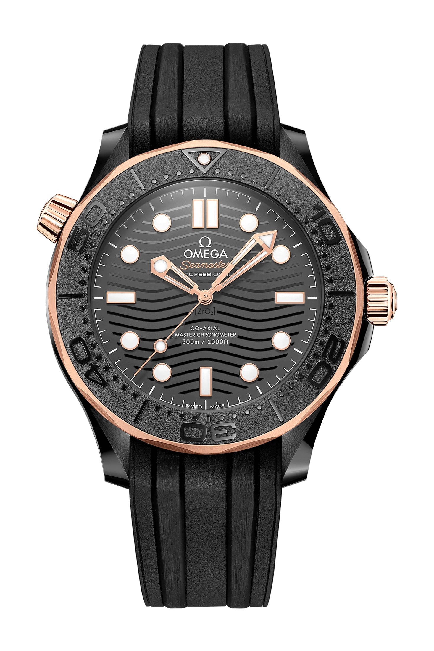 Omega Seamaster Diver Black Ceramic & 18K Sedna™ gold Men's Watch - Premium Luxury Product