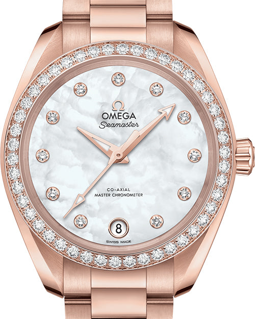 Omega Seamaster Aqua Terra Chronometer 18K Sedna™ gold & Diamonds Lady's Watch