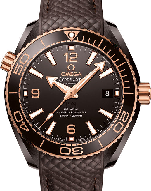 Omega Seamaster Planet Ocean Co?Axial Master Chronometer Brown eramic & 18K Sedna™ gold Men's Watch