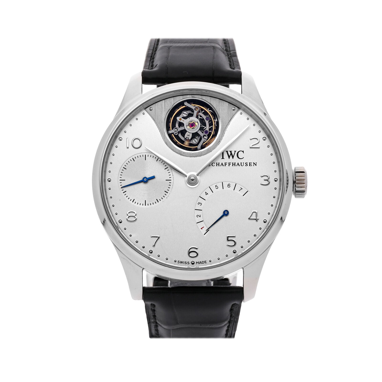 IWC Tourbillon Portuguese Tourbillon Mystere Platinum Men's Watch - Premium Luxury Product