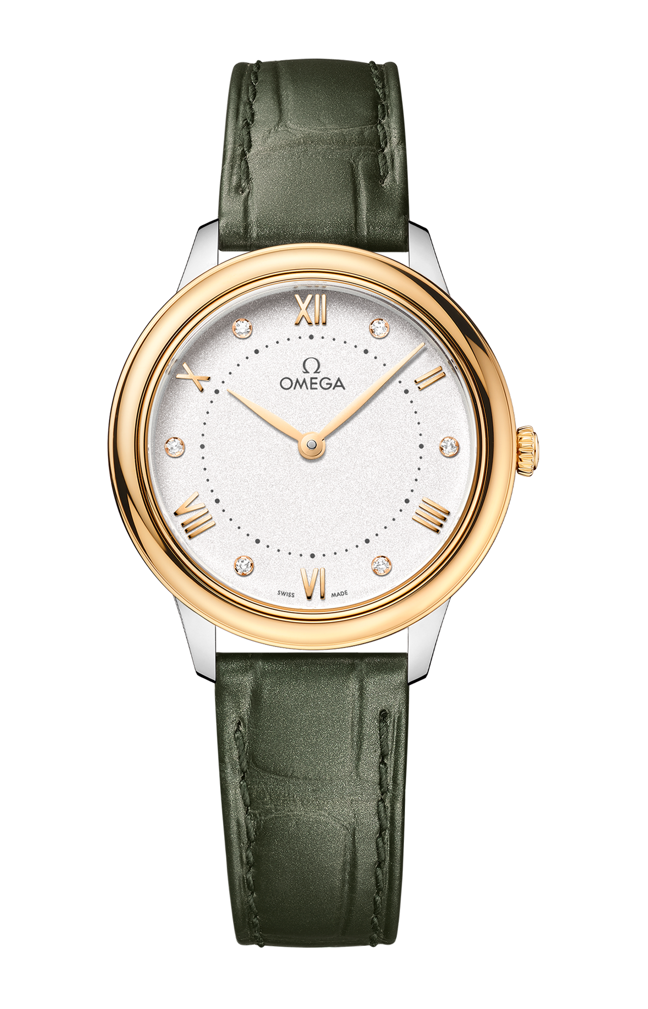 Omega De ville Prestige Stainless steel & 18K Yellow Gold Lady's Watch - Premium Luxury Product