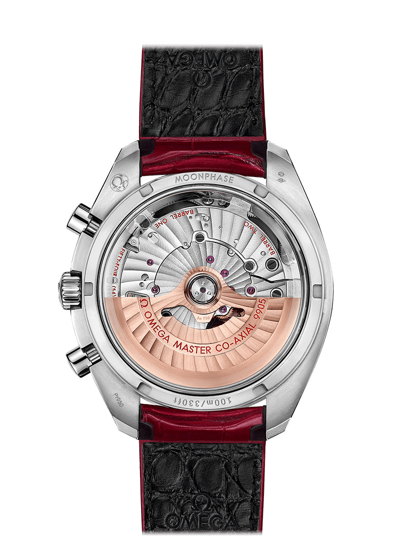 Omega Speedmaster Two Counters MoonPhase Platinum & Ceramic Men's Watch - Premium Luxury Product