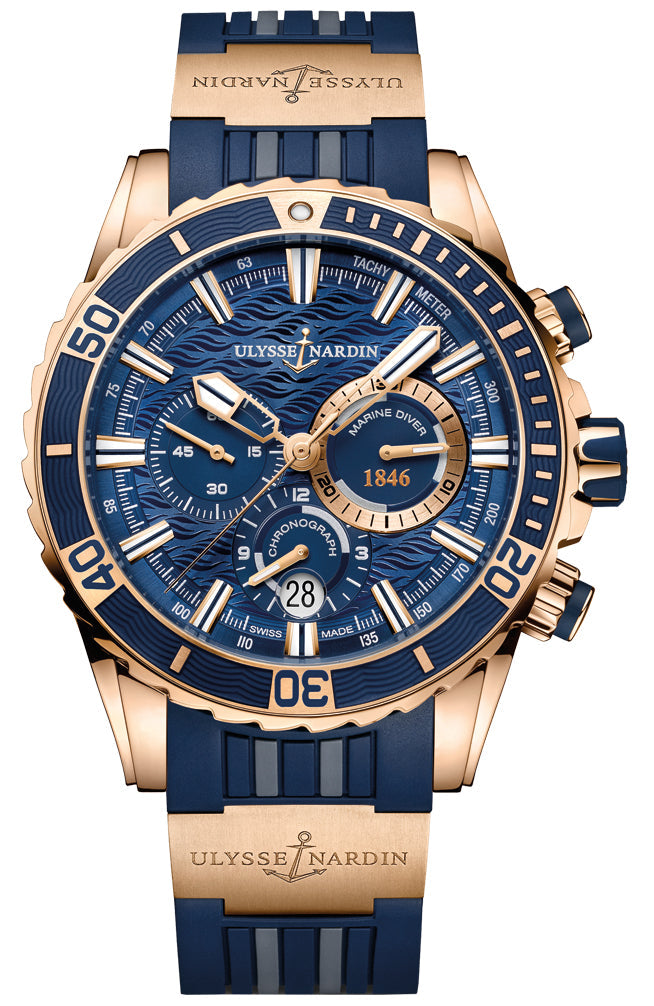 Ulysse Nardin Diver Chronograph 18K Rose Gold Men's Watch