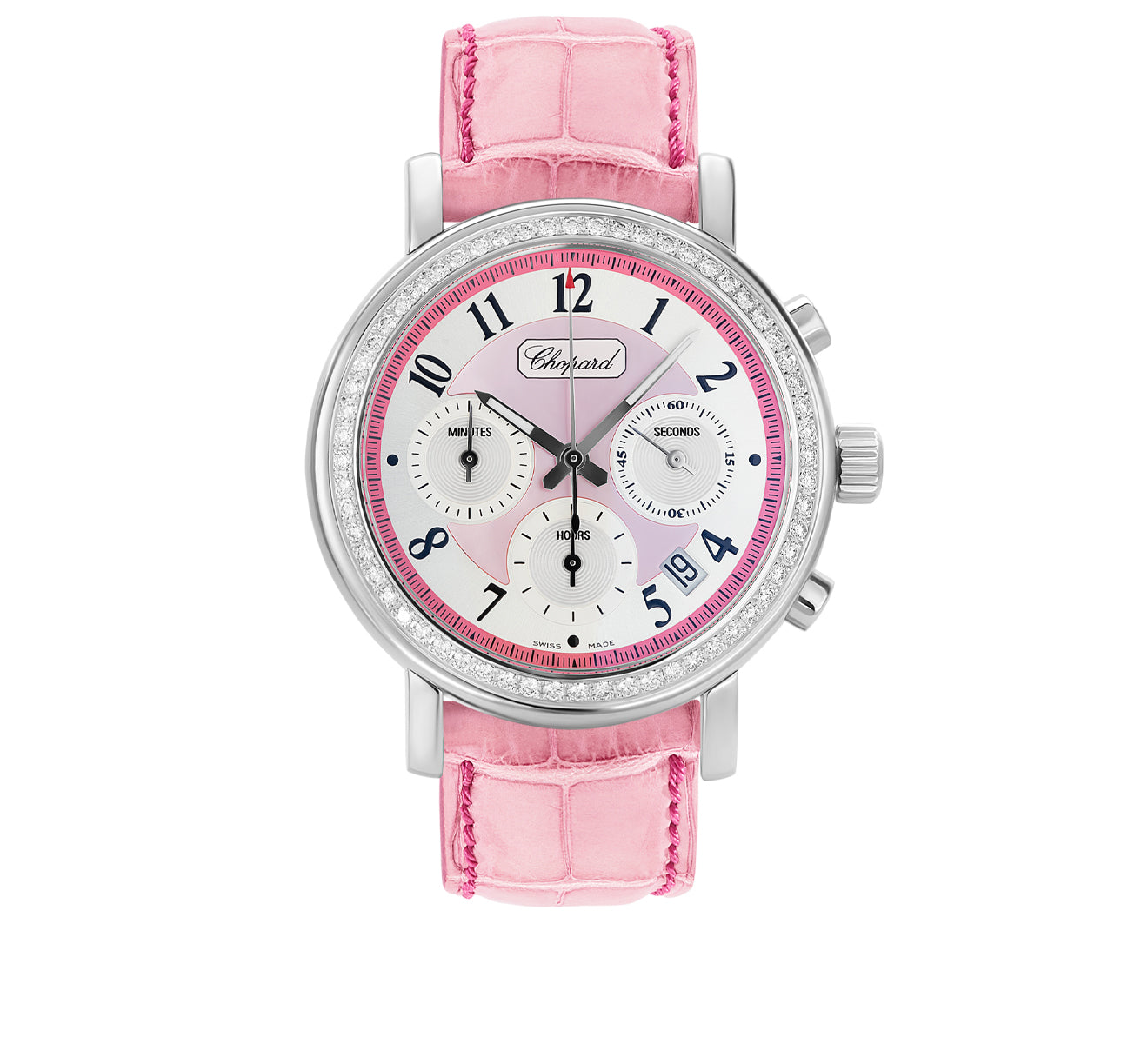 Chopard Elton John Chronograph Stainless steel & 18K White Gold & Diamonds Lady's Watch - Premium Luxury Product