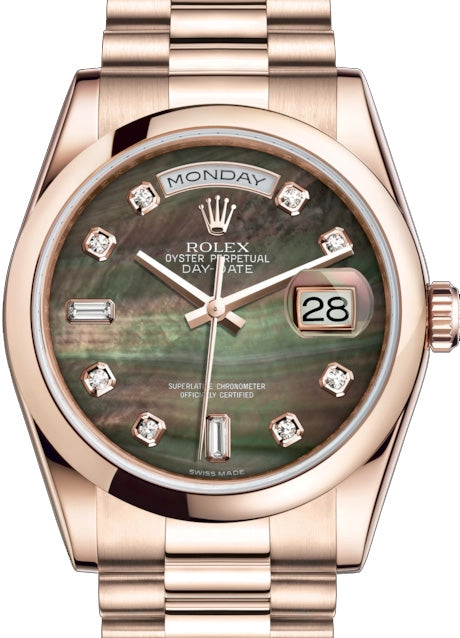 Rolex Day-Date 18k Rose Gold Lady's Watch