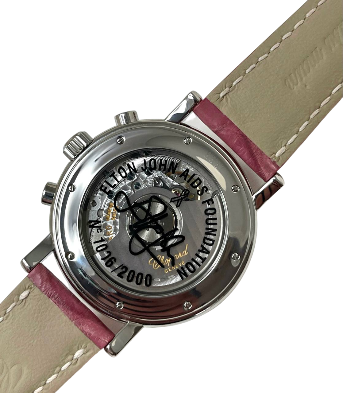 Chopard Elton John Chronograph Stainless steel & 18K White Gold & Diamonds Lady's Watch - Premium Luxury Product