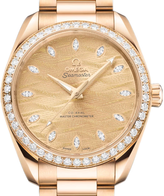 Omega Seamaster Aqua Terra 18K Moonshine™ gold & Diamonds Unisex Watch