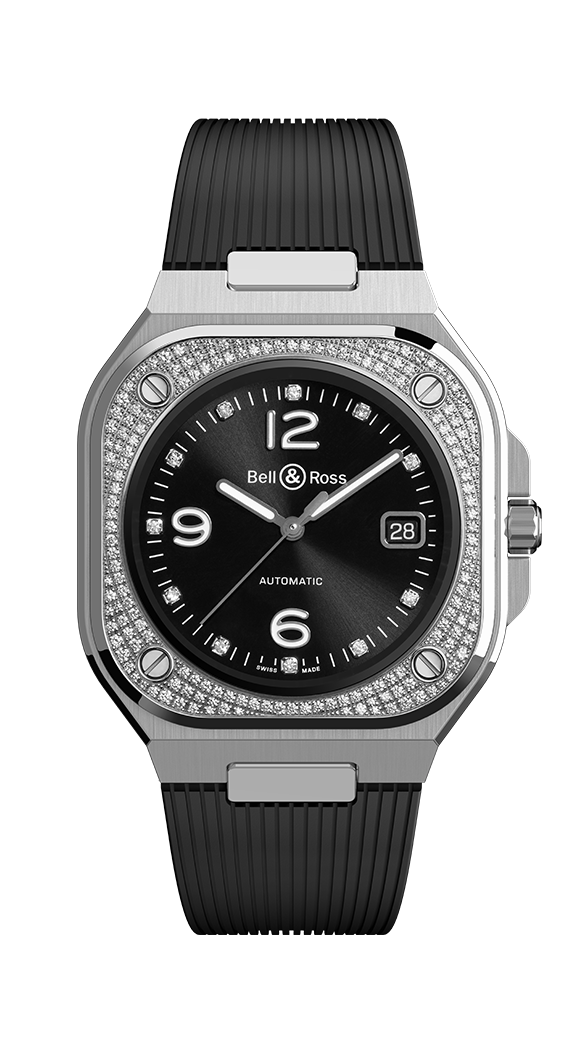 Bell & Ross Instruments BR 05 Diamond Steel Men`s Watch - Premium Luxury Product
