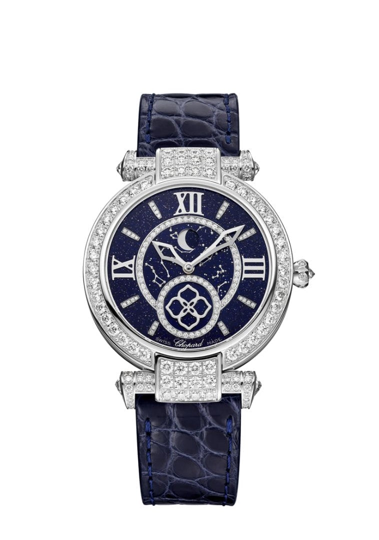 Chopard Imperiale Moonphase Ethical 18K White Gold & Diamonds Ladies Watch - Premium Luxury Product