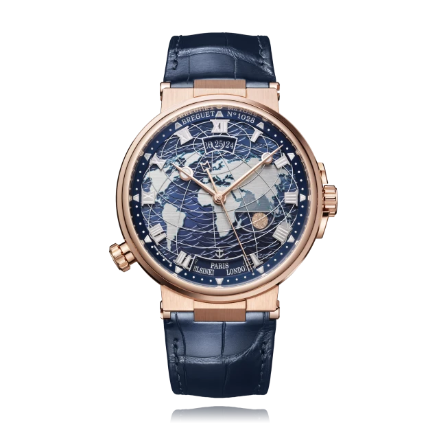 Breguet Marine Hora Mundi 18K Rose Gold Men's Watch - Premium Luxury Product