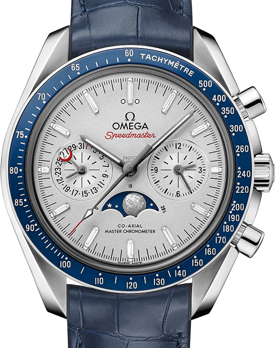 Omega Speedmaster Two Counters MoonPhase Platinum & Ceramic Men's Watch