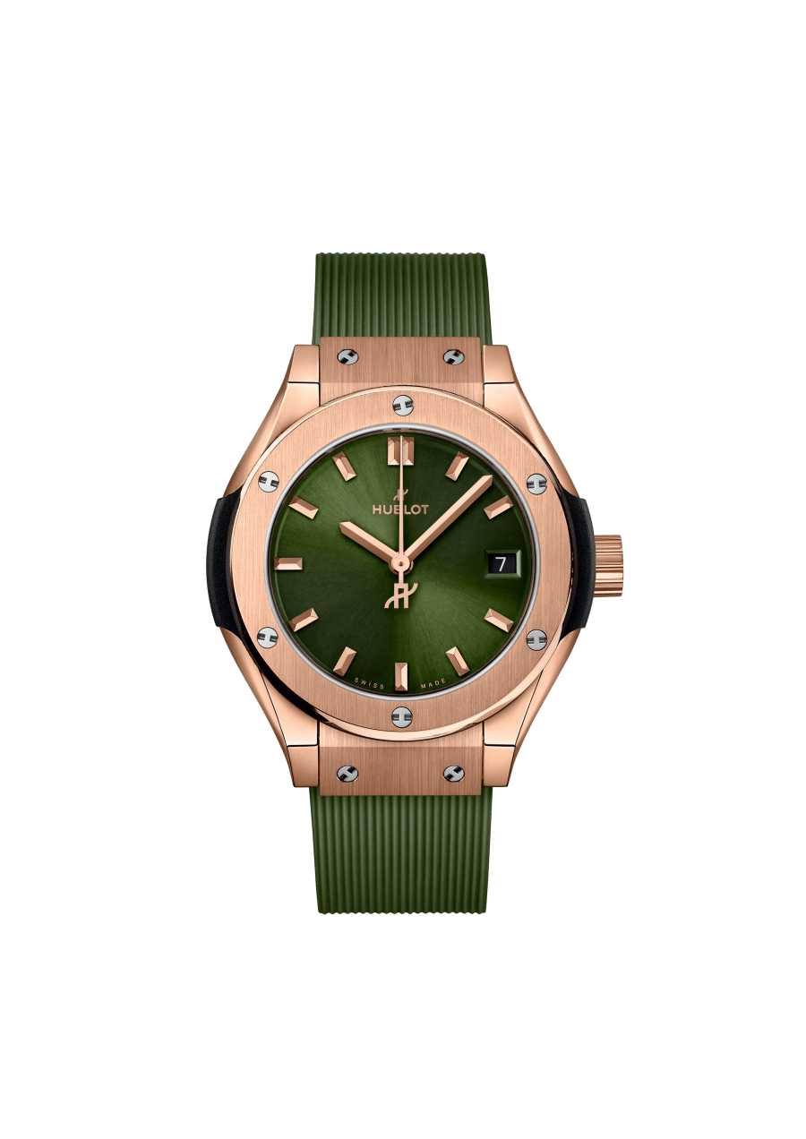 Hublot Classic Fusion Green 18K King Gold Unisex Watch - Premium Luxury Product