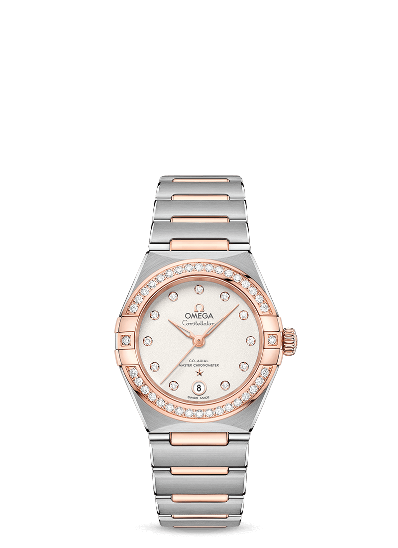 Omega Constellation Co-Axial Master Chronometer Stainless steel & Sedna™ Gold & Diamond Lady’s Watch - Premium Luxury Product