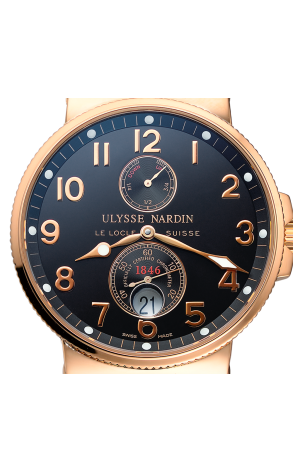 Ulysse Nardin Marine Chronometer 18K Rose Gold Mens Watch