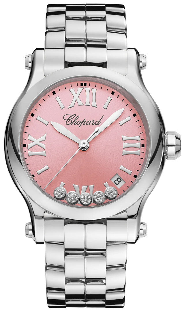 Chopard Happy Sport Stainless steel & Diamonds Lady's Watch - Premium Luxury Product
